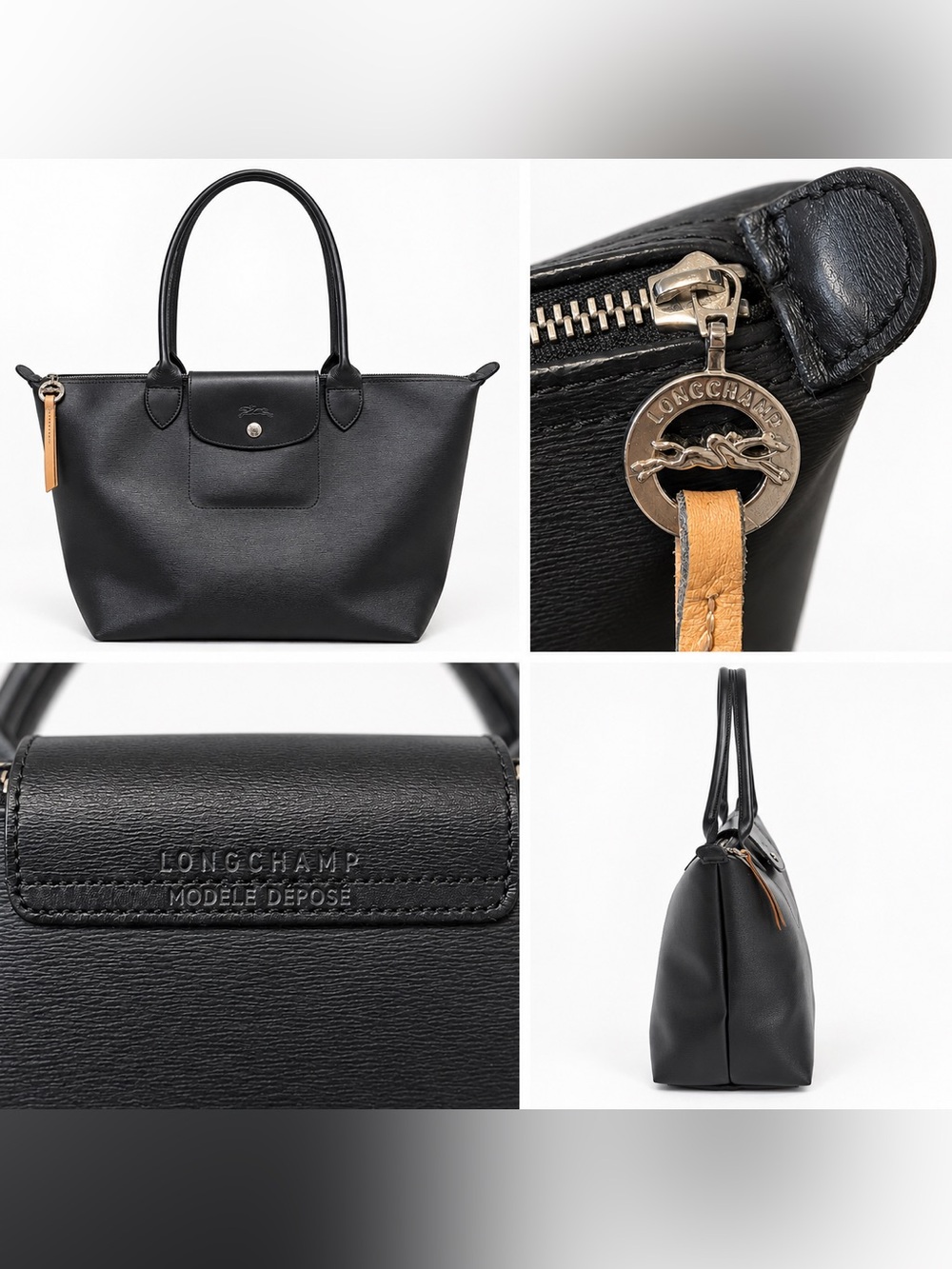Longchamp Le Pliage City Medium Shoulder Tote Black
